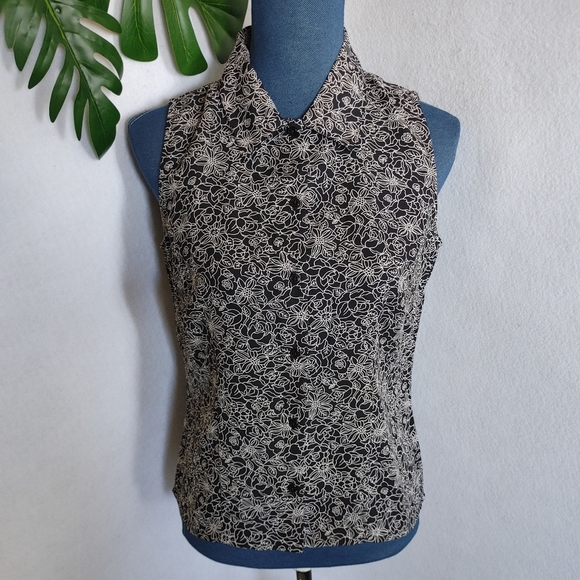 Geoffrey Beene Sport Floral Sleeveless Top - Picture 1 of 5